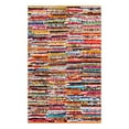 thumbnail image 1 of Unique Loom Braided Chindi Collection Area Rug - Multi-Striped (5' 1" x 8' Rectangle Multi/Black), 1 of 7