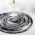 thumbnail image 1 of Unique Loom Braided Chindi Collection Area Rug - Oreo (3' 3" Round Black and White/Ivory), 1 of 6
