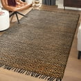 thumbnail image 1 of Unique Loom Braided Jute Collection Area Rug - Assam (4' 1" x 6' 1" Rectangle Black/Natural), 1 of 7