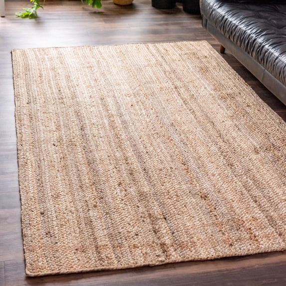 Unique Loom Braided Jute Collection Area Rug - Dhaka (5' 1" x 8' Rectangle Natural)