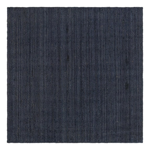 Unique Loom Braided Jute Collection Area Rug - Dhaka (8' Square Navy Blue)
