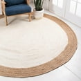thumbnail image 1 of Unique Loom Braided Jute Collection Area Rug - Goa (3' 3" Round White/Natural), 1 of 7