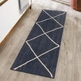 thumbnail image 1 of Unique Loom Braided Jute Collection Area Rug - Trellis (2' 2" x 6' 1" Runner Navy Blue/Ivory), 1 of 6
