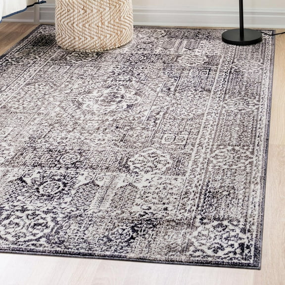 Unique Loom Brighton Collection Area Rug - Bushwick (5' 3" x 7' 10" Rectangle Gray/Beige)