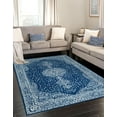 thumbnail image 1 of Unique Loom Bromley Collection Area Rug - Midnight (2' x 3' 1" Rectangle Navy Blue/Ivory), 1 of 6