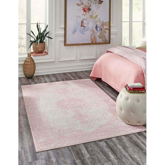 Unique Loom Bromley Collection Area Rug - Midnight (2' x 3' 1" Rectangle Pink/Ivory)