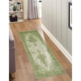 thumbnail image 1 of Unique Loom Bromley Collection Area Rug - Midnight (2' x 6' 7" Runner Green/Ivory), 1 of 6