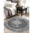 thumbnail image 1 of Unique Loom Bromley Collection Area Rug - Midnight (3' 1" Round Dark Gray/Gray), 1 of 6
