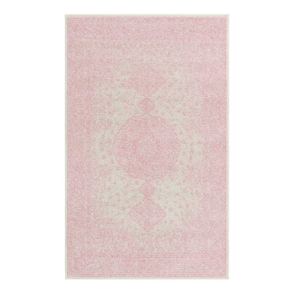Unique Loom Bromley Collection Area Rug - Midnight (3' 1" x 5' 3" Rectangle Pink/Ivory)