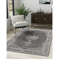 thumbnail image 1 of Unique Loom Bromley Collection Area Rug - Midnight (4' 1" x 6' 1" Rectangle Dark Gray/Gray), 1 of 6