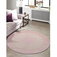 thumbnail image 1 of Unique Loom Bromley Collection Area Rug - Midnight (5' 1" Round Pink/Ivory), 1 of 6