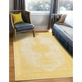 thumbnail image 1 of Unique Loom Bromley Collection Area Rug - Midnight (7' 1" x 10' Rectangle Yellow/Ivory), 1 of 6
