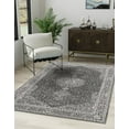 thumbnail image 1 of Unique Loom Bromley Collection Area Rug - Midnight (9' x 12' Rectangle Dark Gray/Gray), 1 of 6
