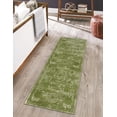 thumbnail image 1 of Unique Loom Bromley Collection Area Rug - Wells (2' x 13' 1" Runner Green/Ivory), 1 of 6