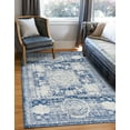 thumbnail image 1 of Unique Loom Bromley Collection Area Rug - Wells (3' 3" x 5' 3" Rectangle Ivory and Blue/Ivory), 1 of 6