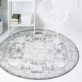 thumbnail image 1 of Unique Loom Bromley Collection Area Rug - Wells (3' Round Ivory/Gray), 1 of 6