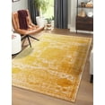 thumbnail image 1 of Unique Loom Bromley Collection Area Rug - Wells (4' 1" x 6' 1" Rectangle Yellow/Ivory), 1 of 6