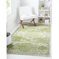 thumbnail image 1 of Unique Loom Bromley Collection Area Rug - Wells (6' 1" x 9' Rectangle Green/Ivory), 1 of 6