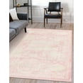 thumbnail image 1 of Unique Loom Bromley Collection Area Rug - Wells (8' x 11' Rectangle Pink/Ivory), 1 of 6