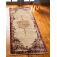 thumbnail image 1 of Unique Loom Brook Dorchester Rug Red/Beige 2' 2" x 9' 10" Runner Border Traditional Perfect For Bathroom Hallway Mud Room Laundry Room, 1 of 7