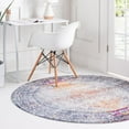 thumbnail image 1 of Unique Loom Budapest Collection Area Rug - Buda (5' 1" Round Gray/Blue), 1 of 7