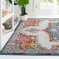 thumbnail image 1 of Unique Loom Budapest Collection Area Rug - Corvinus (5' 1" x 7' 10" Rectangle Blue/Gold), 1 of 7