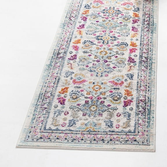 Unique Loom Budapest Collection Area Rug - Semmelweis (2' 7" x 9' 10" Runner Multi/Blue)