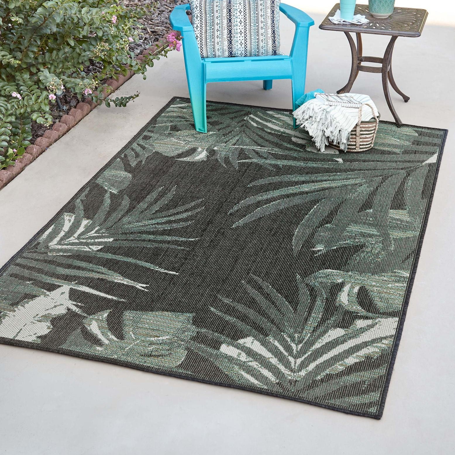 Sept. 11 Rug Unique Loom Baja Outdoor Collection Area Rug - Bufadora (3' 11