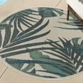thumbnail image 1 of Unique Loom Baja Outdoor Collection Area Rug - Bufadora (5' 3" Round Ivory/Brown), 1 of 6