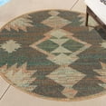 thumbnail image 1 of Unique Loom Baja Outdoor Collection Area Rug - Cabo (5' 3" Round Multi/Blue), 1 of 7