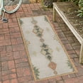 thumbnail image 1 of Unique Loom Baja Outdoor Collection Area Rug - Cabo (2' x 3' 11" Runner Ivory/Green), 1 of 7