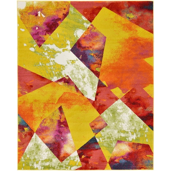 Unique Loom Cairo Lyon Rug Multi/Blue 8' x 10' Rectangle Geometric Contemporary Perfect For Living Room Bed Room Dining Room Office