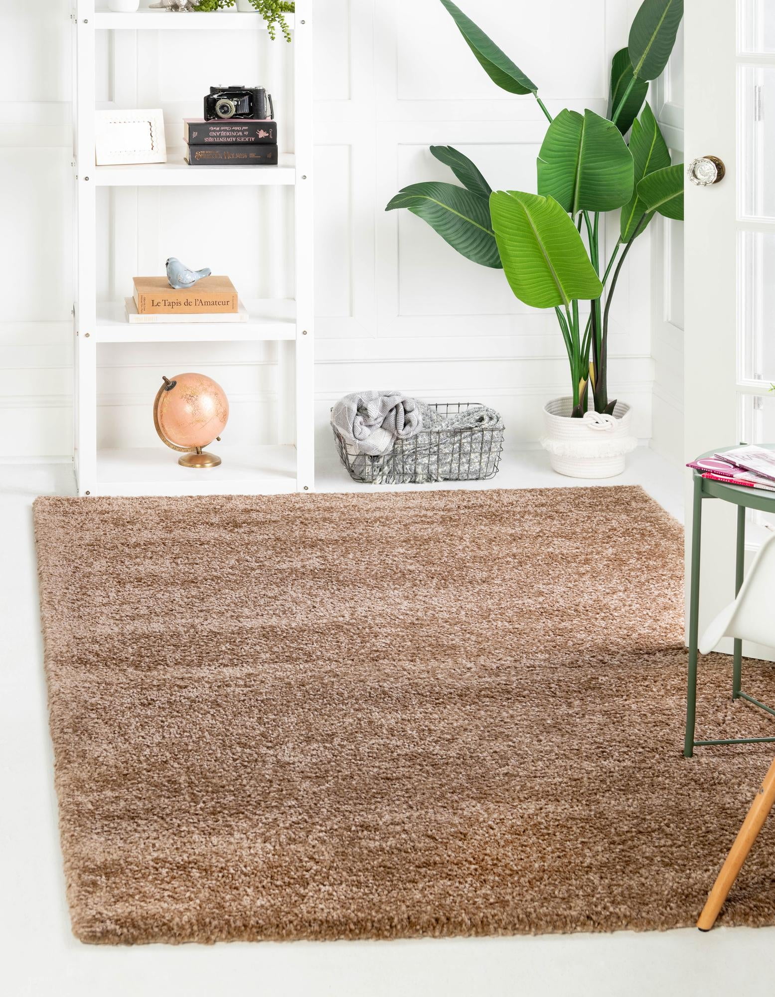 Unique Loom Calabasas Solo Rug , 3' 3" x 5' 3" ,Light Brown