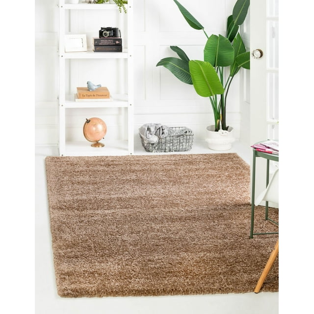 Unique Loom Calabasas Solo Rug , 3' 3" x 5' 3" ,Light Brown