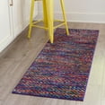 thumbnail image 1 of Unique Loom Calypso Collection Area Rug - Barbuda (2' x 6' Runner Multi/Blue), 1 of 7
