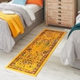 thumbnail image 1 of Unique Loom Calypso Collection Area Rug - Kaiso (2' x 6' Runner Yellow/Blue), 1 of 7
