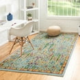 thumbnail image 1 of Unique Loom Calypso Collection Area Rug - Kaiso (4' x 6' Rectangle Aqua/Navy Blue), 1 of 7