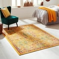 thumbnail image 1 of Unique Loom Calypso Collection Area Rug - Kaiso (5' 3" x 8' Rectangle Yellow/Blue), 1 of 7