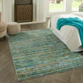 thumbnail image 1 of Unique Loom Calypso Collection Area Rug - Mento (9' x 12' Rectangle Aqua/Blue), 1 of 7