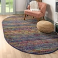thumbnail image 1 of Unique Loom Calypso Collection Area Rug - Ska (7' 10" x 10' Oval Multi/Blue), 1 of 7