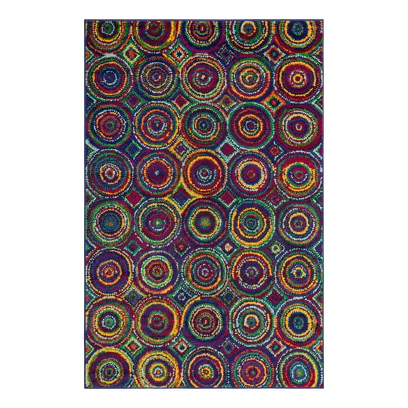 Unique Loom Calypso Collection Area Rug - Tobago (5' 3" x 8' Rectangle Multi/Green)