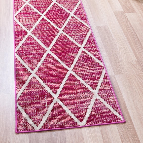 Unique Loom Starlight Collection Area Rug - Canopus (2' 2" x 6' 1" Runner Magenta/Brown)