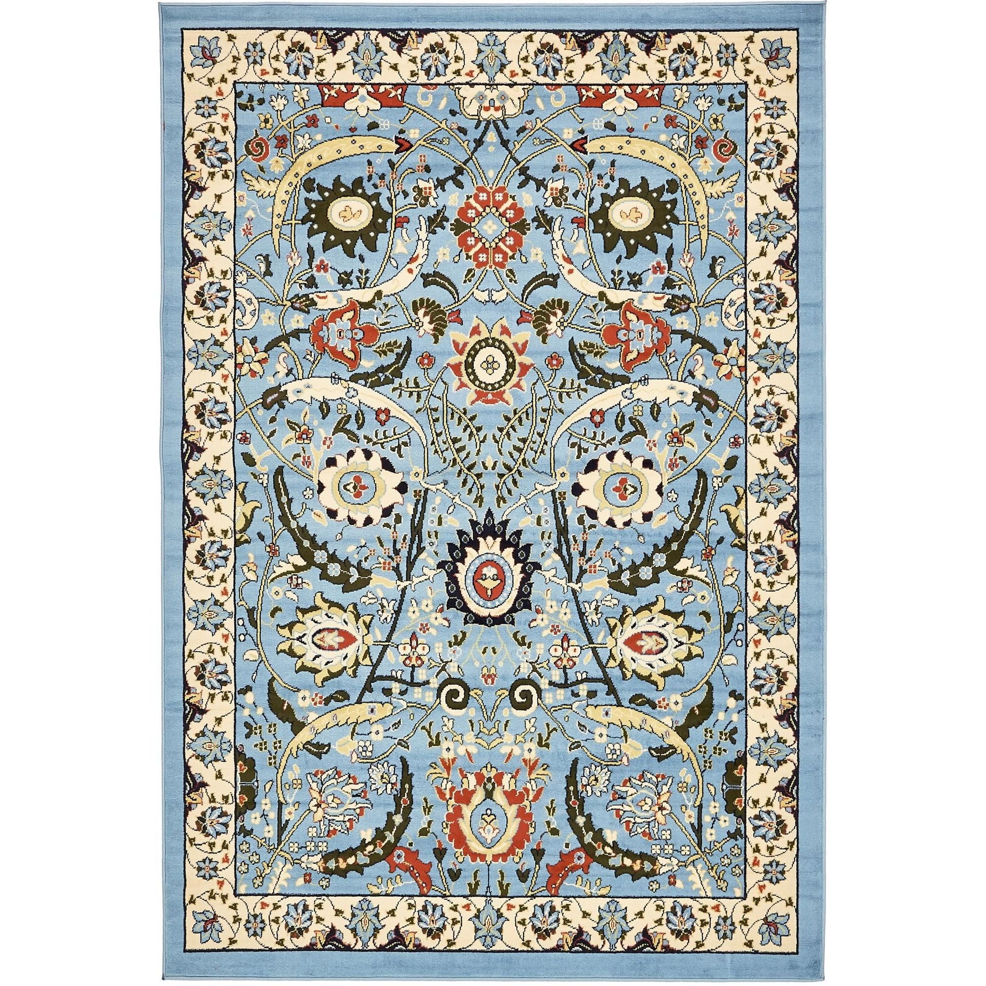 Indigo Bliss 6' x 9' Synthetic Rectangular Easy-Care Rug