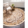 thumbnail image 1 of Unique Loom Espahan Collection Area Rug - Cape Cod (7' 10" Round Ivory/Beige), 1 of 7