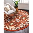 thumbnail image 1 of Unique Loom Espahan Collection Area Rug - Cape Cod (7' 10" Round Terracotta/Black), 1 of 8