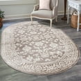 thumbnail image 1 of Unique Loom Charlotte Collection Area Rug - Carmel (4' 1" x 6' 1" Oval Light Gray/Ivory), 1 of 6