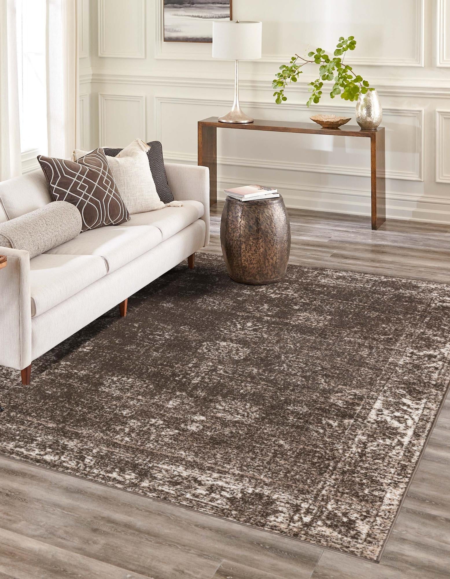 Casino Sofia Vintage Brown/Ivory 9'x12' Rectangular Rug