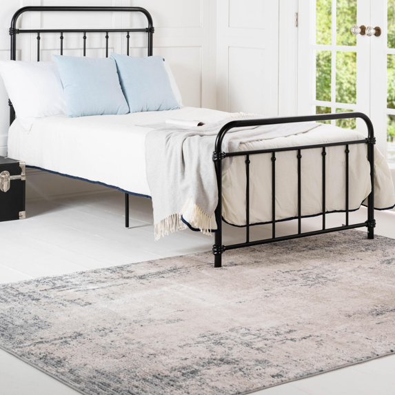 Unique Loom Caspian Collection Area Rug - Behshahr (5' 1" x 8' Rectangle Bone/Gray)