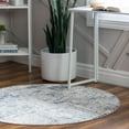 thumbnail image 1 of Unique Loom Caspian Collection Area Rug - Ramsar (4' 1" Round Cream/Ivory), 1 of 12
