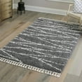 thumbnail image 1 of Unique Loom Serenity Shag Collection Area Rug - Castries (7' 10" x 10' Rectangle Gray/Ivory), 1 of 10